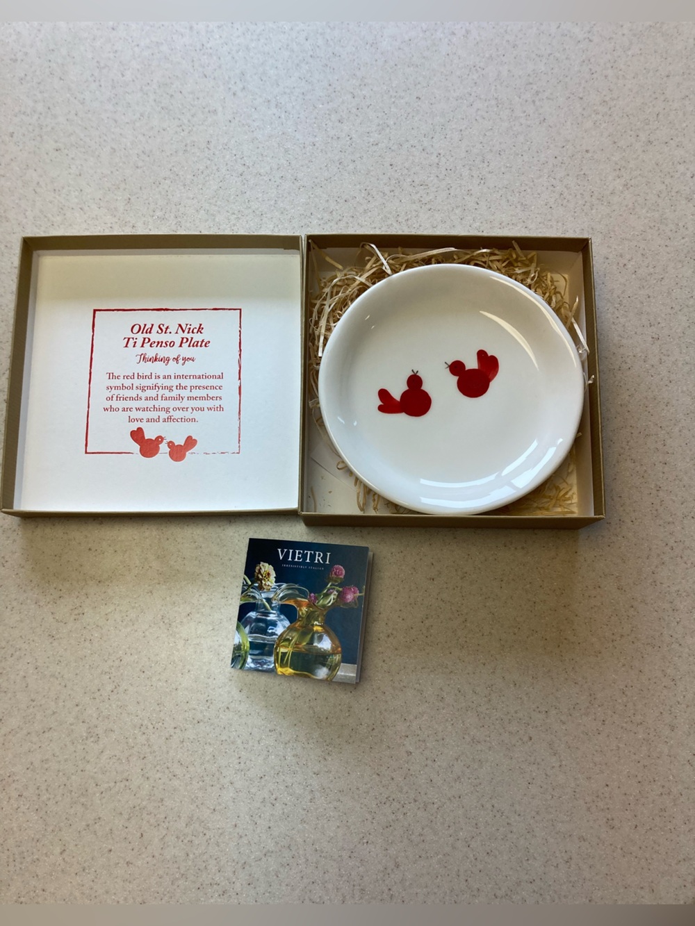 Vietri Old St. Nick “Ti Penso” (thinking of you) Plate NWT